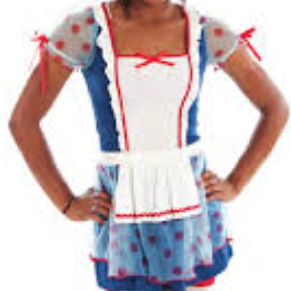 Creepy Rag Doll Totally Ghoul California Costume/dress and mop hat only/size 3-5